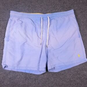 Polo Ralph Lauren Swim Shorts Mens XL Blue Drawstring Lined Trunks Quick Dry
